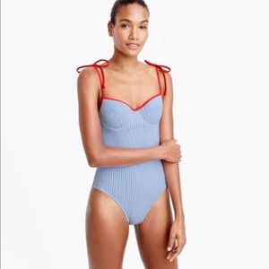 J. Crew seersucker swimsuit